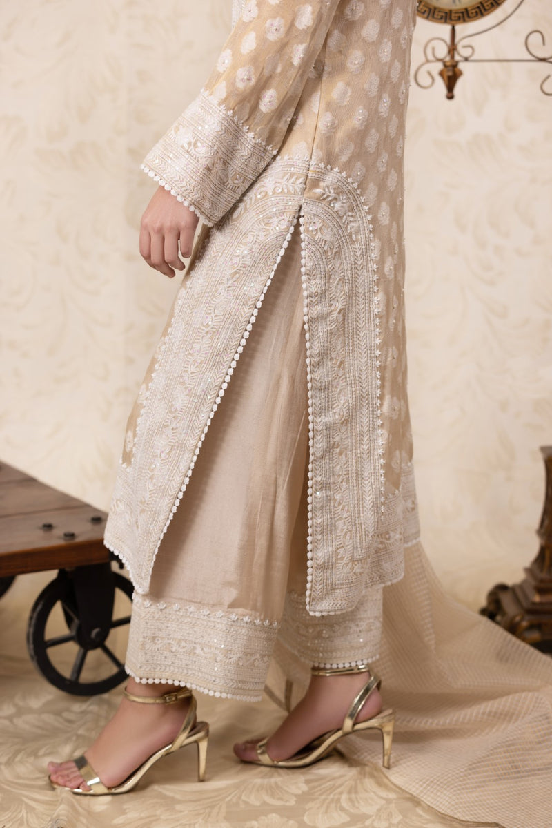 Royal Ivory - Straight shirt with culottes