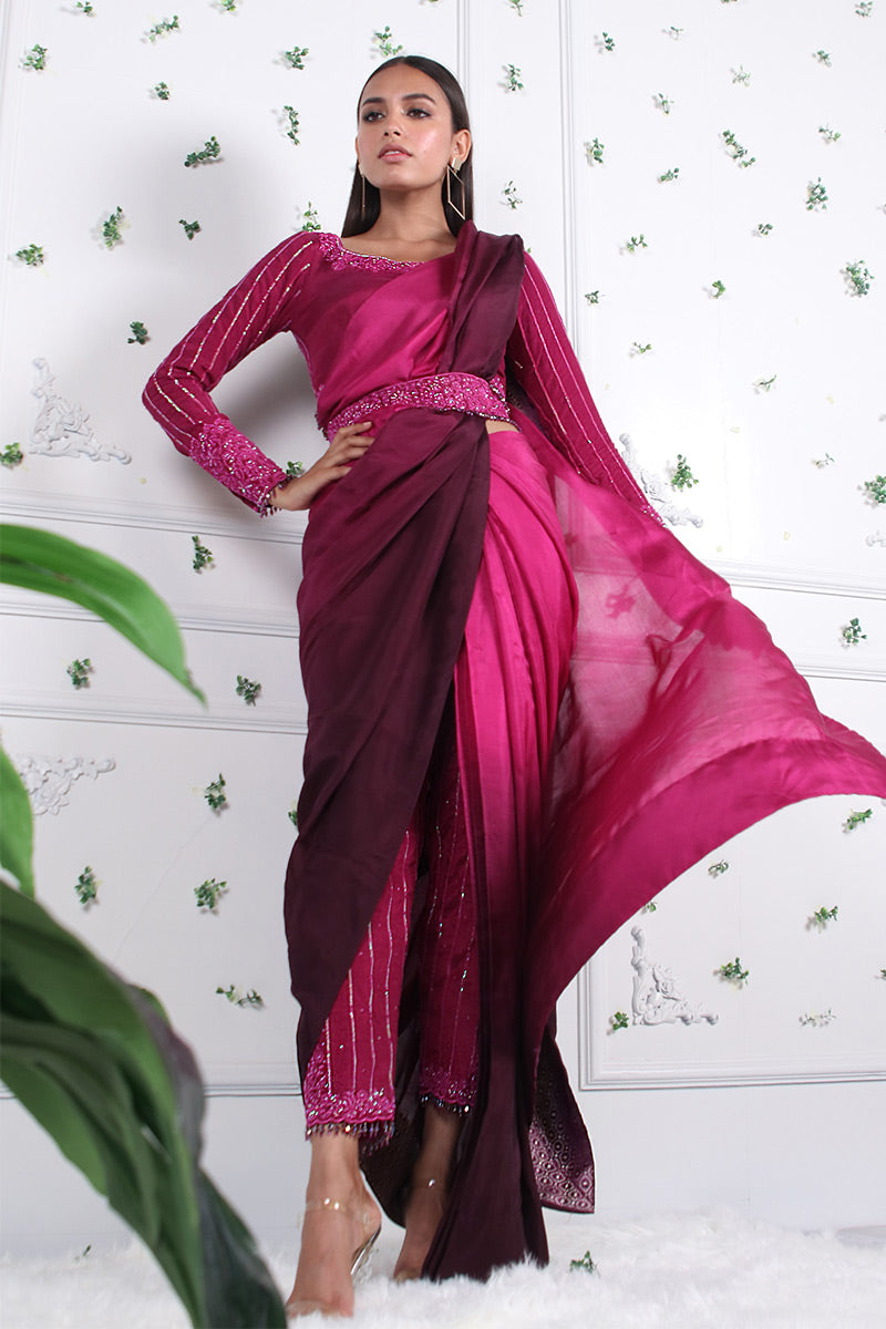 Dominique - Pants saree set