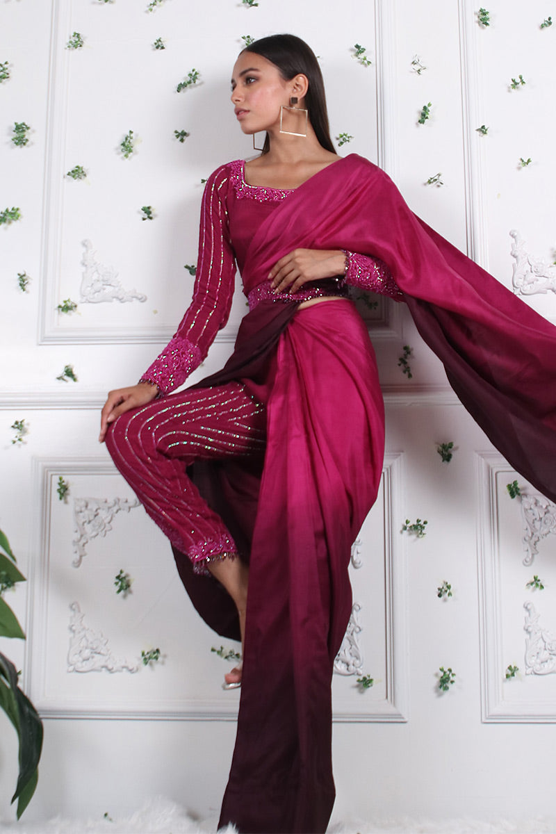 Dominique - Pants saree set