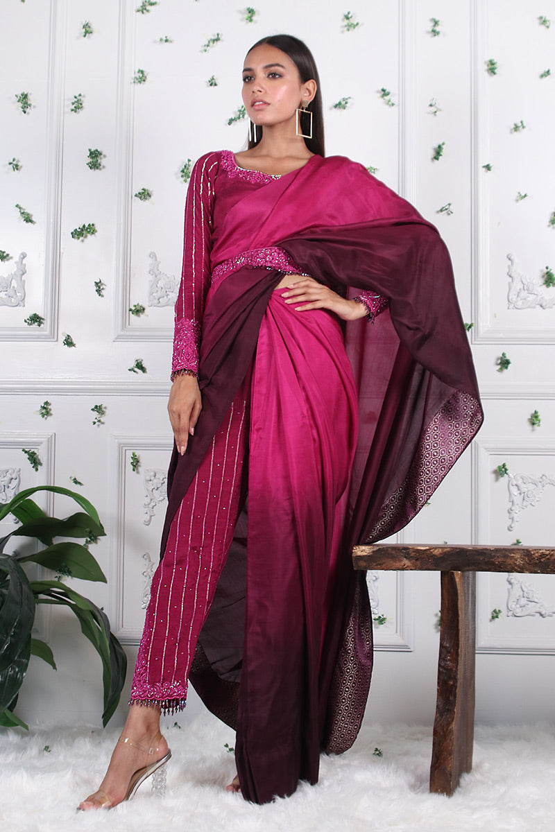 Dominique - Pants saree set