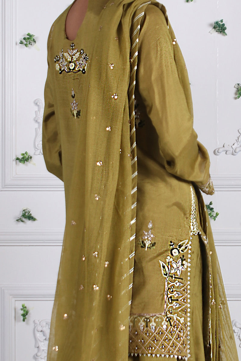 Ethnic Shamrock - Short shirt with dhaka pants