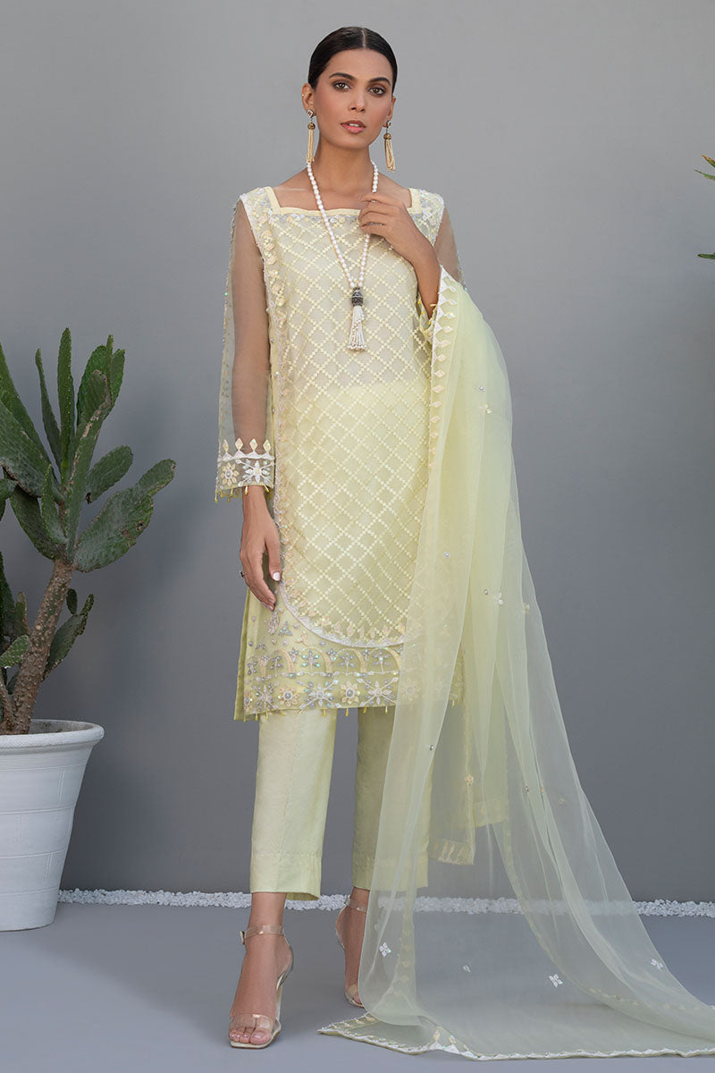 Lemon - Self organza shirt