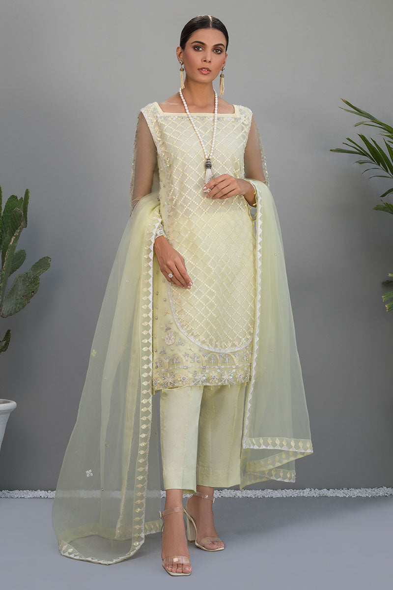 Lemon - Self organza shirt