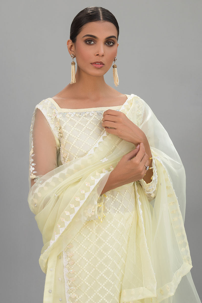 Lemon - Self organza shirt