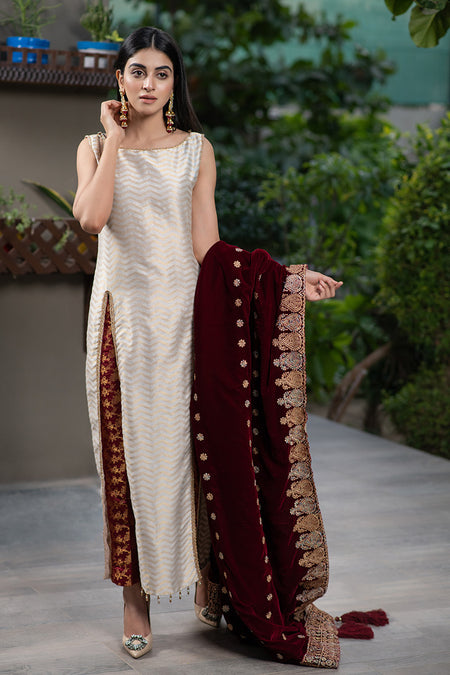 Frosted Ivory - Atlas front open long straight