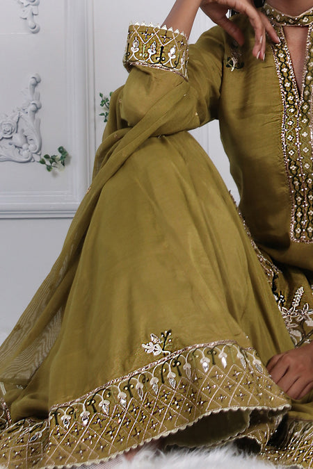 Ethnic Shamrock - Short shirt with dhaka pants