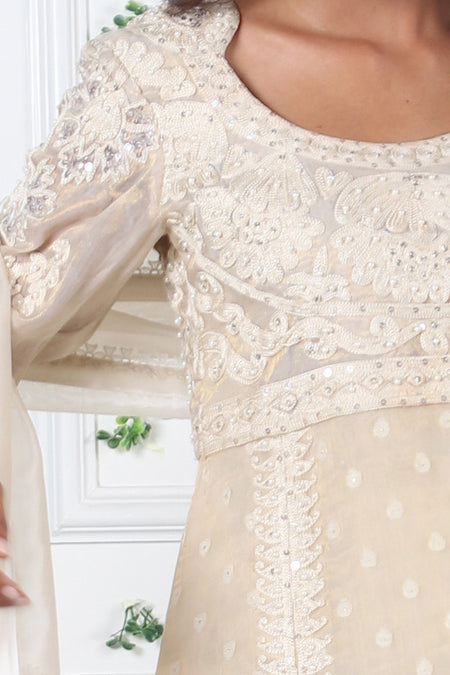 Princess Fit - Embellished Shirt with Dupatta